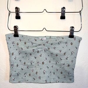 light blue with flowers tube top
